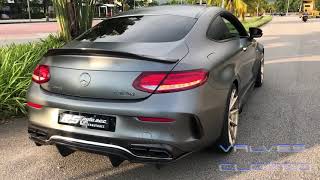 MercedesAMG C63 S Coupe w ARMYTRIX Valvetronic Exhaust By RS Auto Aggressive Sounds [upl. by Eldorado731]