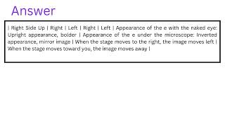 2 Sketch your observations of the letter quotequot slide in the table below [upl. by Jillene]