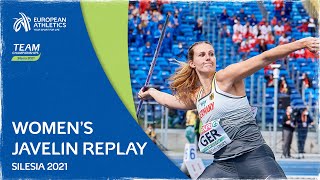 Women’s Javelin Replay  Team Championships Silesia 2021 [upl. by Enida]