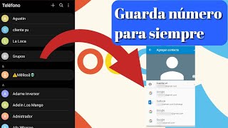 como guardar número de teléfono en cuenta Google [upl. by Alan]