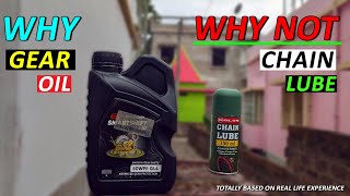 GEAR OIL VS CHAIN LUBE  WHICH ONE IS BEST FOR BIKE CHAIN  DEAPTH COMPARISION  THE REVOLTER TECH [upl. by Nref]