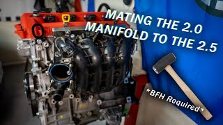 Installing the 20 Mazda Intake Manifold on the 25 Ford Duratec  25 Swap Episode 15 [upl. by Cia]