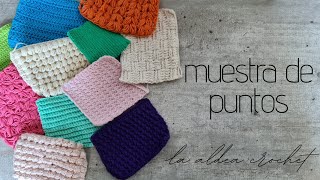 Muestra de puntos a crochet ganchillo [upl. by Doreg283]