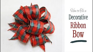 How to Make a BOW from Wired Ribbon  Easy DIY Gift Bows  Christmas Decor [upl. by Kate357]