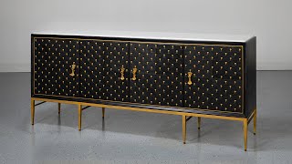 54169  Palisade Shagreen Credenza Black [upl. by Anayia]