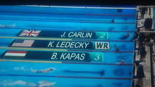 Katie Ledecky wins GOLD 800m World Record 2016 Olympics RIO [upl. by Lled]