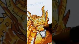 King Ghidorah 🐲 Drawing easydrawingjw ghidorah monsterverse [upl. by Montford]