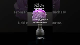 SURAH FALAQPROTECTION FROM EVIL113 SURAH shorts ytshorts muslimcharity impislam means peace [upl. by Osicran]