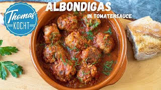 Albondigas in Tomatensauce  spanische Hackbällchen [upl. by Garris790]