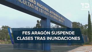 Por fuertes lluvias en Edomex FES Aragón se inunda y suspende clases [upl. by Isiah773]