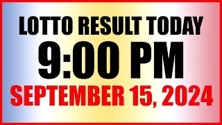 Lotto Result Today 9pm Draw September 15 2024 Swertres Ez2 Pcso [upl. by Naamann]