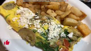 Stacked Pancake amp Breakfast House  Newmarket Toronto 🇨🇦  HD 60fps [upl. by Luapsemaj]