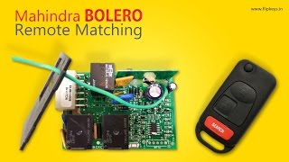 Mahindra Bolero Remote Matching [upl. by Feliza]