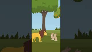 Lion And Rabbit  The Jungle Story  Cartoon  cartoonstories [upl. by Uoliram]