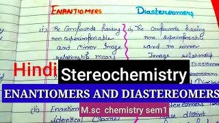 Diastereomers amp enantiomers reactionshindiwith exampleorganic chemistryMSc Chemistry notes [upl. by Hardy]