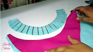 Very Creative and unique Kurti neck design Cutting and Stitching [upl. by Freberg]