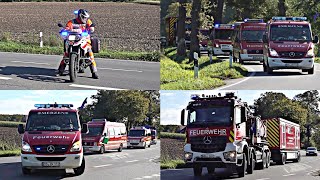 Führungsgruppe der Kreisfeuerwehrbereitschaft Grafschaft Bentheim auf Alarmfahrt in Bramsche OS [upl. by Aslam]