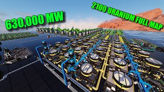 Full map 2100 uranium nuclear setup vanilla 630000 MW Satisfactory 10 [upl. by Fransisco]