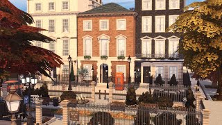 AUTUMNAL LONDON TOWNHOUSE  Sims 4 Speed Build Stop Motion [upl. by Earas451]