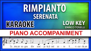 Rimpianto Serenata KARAOKE Toselli Low Voice [upl. by Aihsem]