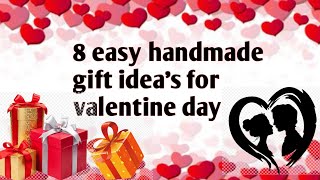 8 Easy valentine day gift ideasEasy valentine day craftvalentine day special craft [upl. by Annaesor848]