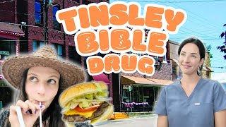 Episode 22 I Ate the Famous BIBLE BURGER at Tinsley Bible Drugstore in Dandridge Tennessee [upl. by Naenaj]