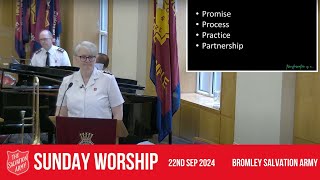 Bromley Temple Salvation Army  Sunday Blessing  22nd September 2024 [upl. by Airbma188]