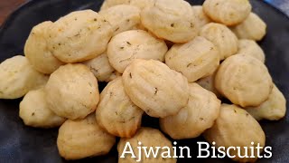 Ajwain Bites  Tea Time Snacks  No Butter Cookies  Ajwain Cookies  Carom Seeds Cookies Recipe [upl. by Yekcir]