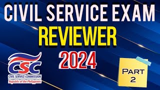 2024 CIVIL SERVICE EXAM REVIEWER PART 2  CSE GENERAL INFORMATION  CSC 2024 [upl. by Eiger]