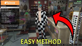 NO TRANSFER HOW TO GET A FULL CHECKERBOARD OUTFIT IN GTA5 ONLINE  ALL CONSOLES [upl. by Ahsert]