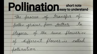 Pollination Short note on Pollination  Types of pollination  self and cross pollination [upl. by Aisinoid]