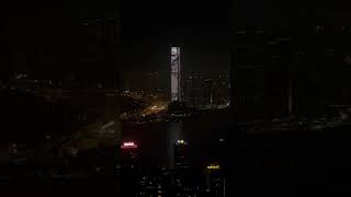 Light show over Hong Kong Skyline skyline city night lights cool trending [upl. by Krystyna]