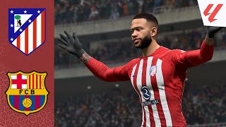 Atlético Madrid vs Barcelona • LaLiga EA SPORTS 202324 Full Match Gameplay [upl. by Anidene210]