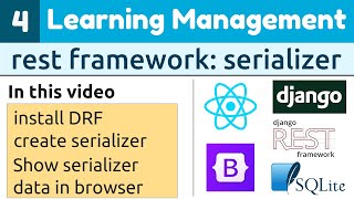 Learning Management System in Django ReactJs 4django rest framework model serializer [upl. by Imtiaz998]