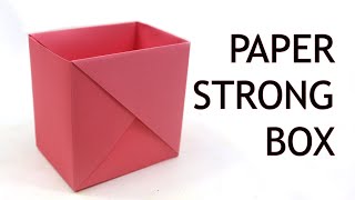 How to Make a Strong Box from Paper  Origami Box Folding [upl. by Llevron]