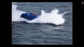 CRASH COMPILATION OFFSHORE POWERBOAT CRASHSUBMERGEDFIRE [upl. by Burdett]