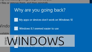 Uninstall Windows 10 and Downgrade to Windows 81 [upl. by Virgel110]