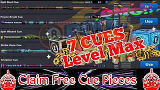 Claim Free Cue Pieces To Level Max  7 Cues Max In 8 Ball Pool By Nadeem 8BP amp Free Rewards [upl. by Lewap]