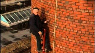 Fred Dibnah laddering a chimney Part 2 [upl. by Ykcub]