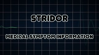 Stridor Medical Symptom [upl. by Reivilo]