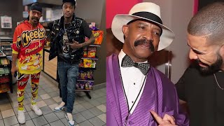 Drake’s Dad Gets Roasted at Gas Station for Terrible Outfit [upl. by Aihsekan]