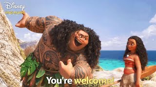 Youre Welcome  Moana Lyric Video  DISNEY SINGALONGS [upl. by Noremak]