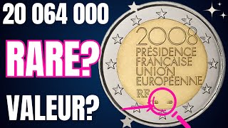 Quelle est la VALEUR de cette Pièce de 2 EUROS 2008 [upl. by Llesirg]