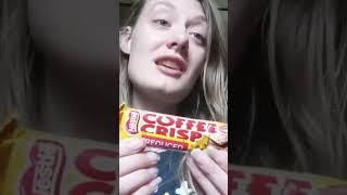 Nestle Coffee Crisp Chocolate Bar Review candyreview chocolate food foodreview candylover [upl. by Einimod]