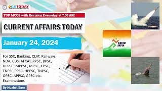 January 24 2024 Current Affairs in English by GKToday [upl. by Ader]