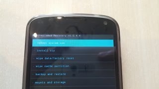 How to Update ClockWorkMod Recovery 6044 on Nexus 4 [upl. by Rohclem]