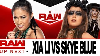 Xia Li vs Skye Blue w Julia Hart  RAW WWE 2k24 [upl. by Bibbie]