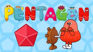 SHAPE SONG 3  Pentagon Hexagon Heptagon  Shapes Education Nursery rhymes for kindergarten [upl. by Benny]