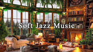 Jazz Relaxing Music to Work Relax ☕ Soft Jazz Music amp Fireplace Sounds at Cozy Coffee Shop Ambience [upl. by Nicol]