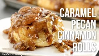 Caramel Pecan Cinnamon Rolls Homemade Sticky Buns Recipe [upl. by Web453]